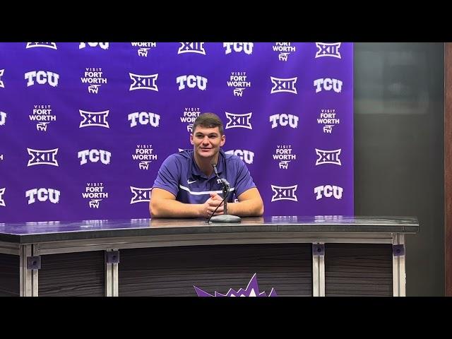 TCU vs. West Virginia game week | Chase Curtis media availability