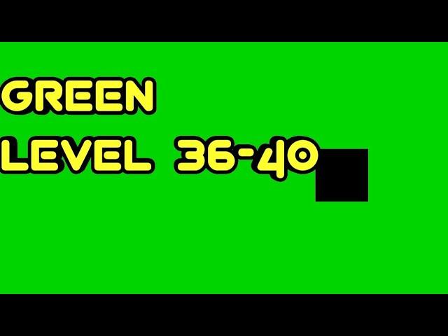 Green Level 36 37 38 39 40 Mobile Puzzle Game For Adult (By Bart Bonte)