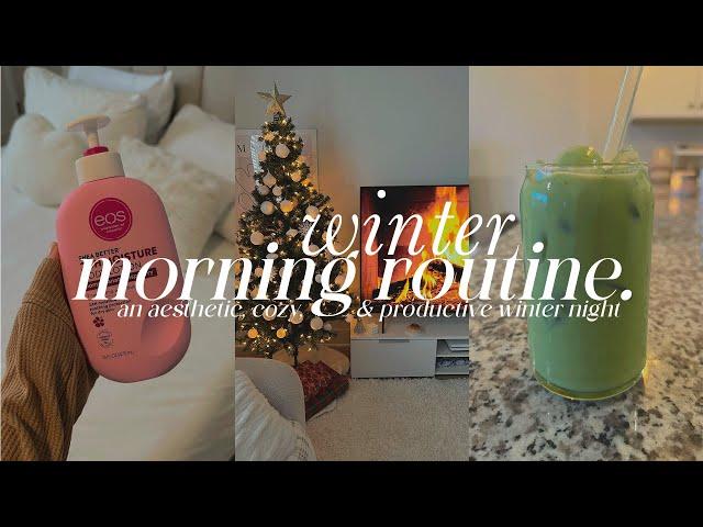 winter morning routine ️️ | a cozy, aesthetic, & productive winter morning