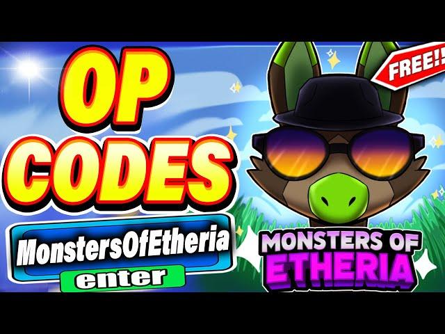 ALL NEW *SECRET CODES* IN ROBLOX MONSTERS OF ETHERIA (new codes in roblox Monsters of Etheria) NEW