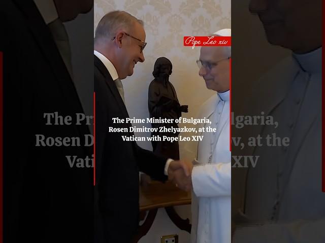 The Prime Minister of #Bulgaria Rosen Dimitrov Zhelyazkov received by Pope Leo XIV #popeleoxiv #rome