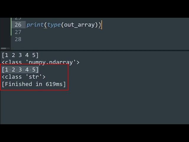 Convert Numpy array to String using Python