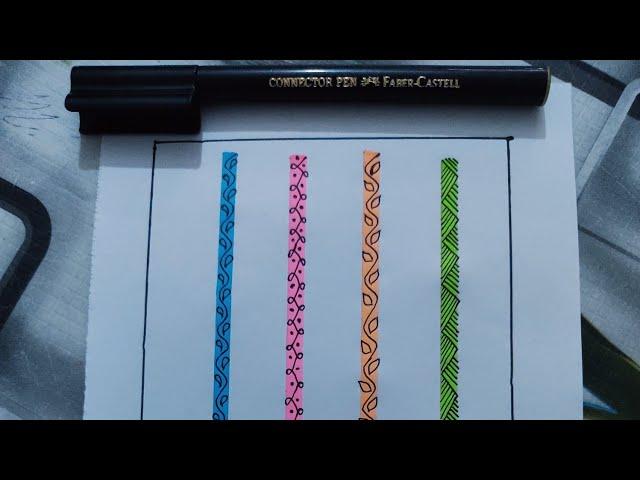 Easy Border Design#satisfying #creativeart #youtubeshorts Nabin's Creation