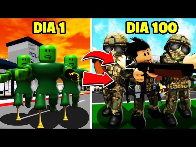 SOBREVIVI 100 DIAS AO ATAQUE ZUMBI Brookhaven Historinhas no Roblox