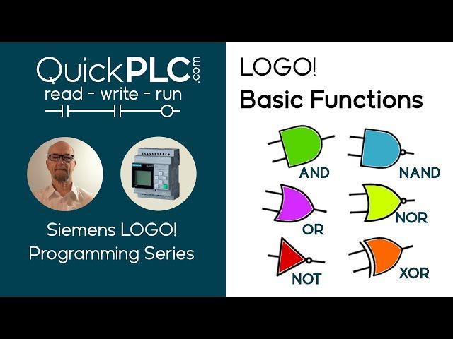 LOGO! Basic functions - AND OR NAND NOR XOR NOT & Edge | Siemens PLC Programming