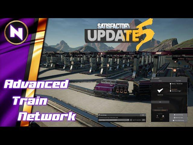 Building an Advanced TRAIN NETWORK | Satisfactory Update 5 | #21 | Tutorial/Guide/Showcase