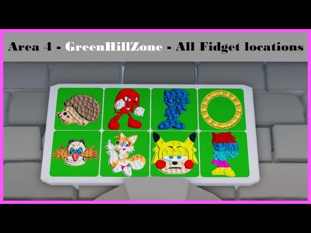 GreenHillZone - Area 4 - Finding all 8 Fidgets - Epic Fidget Hunt 2 [Pop It] [Roblox]