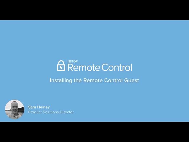 Netop Remote Control Portal -  Installing the Guest