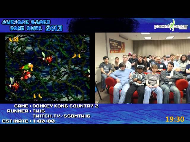 Donkey Kong Country 2 - Speed Run in 0:48:02 by Twig *Live at AGDQ 2013 [Super NES]