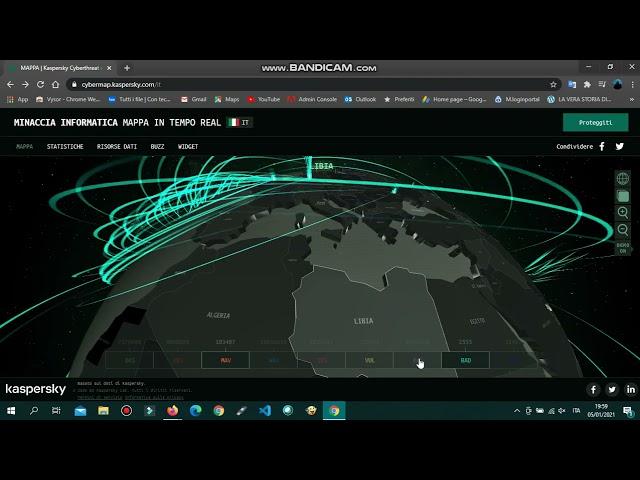 MAP | Kaspersky Cyberthreat real-time map cyber attack