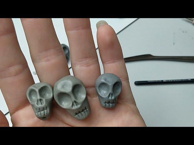 DIY - Easy Polymer clay Skulls!