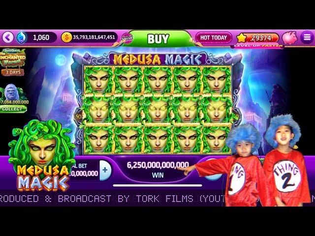 Slotomania Medusa Magic $125B Bet Special Feature!