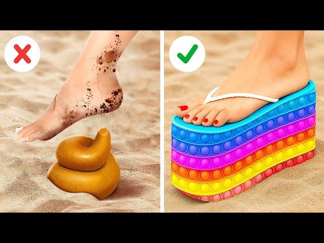 SUMMER HACKS FOR YOUR NEXT BEACH TRIP! Genius DIY Ideas & Fun Tips by 123 GO!