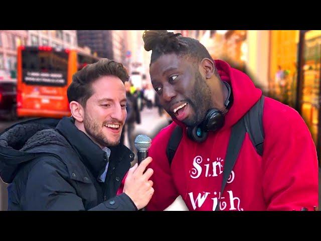 This Guy Walks Out Of A Restaurant To Sing With Street Guitarist!