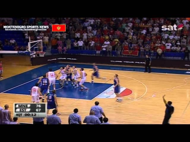 Montenegro vs Estonia - Suad Šehovic aley-oop (EuroBasket Qualification) 5 sept. 2012 __ RTCG