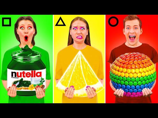 Geometric Shape Food Challenge | Funny Moments by PaRaRa Challenge