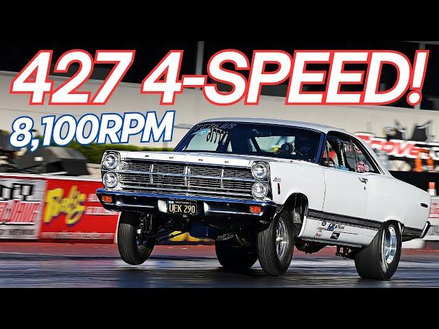 1967 427 Fairlane 4-Speed Runs 9s and Turns 8,100 RPM with FE Power!