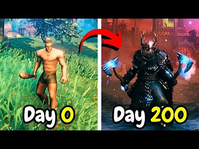 I Spent 200 days in Valheim (Ashlands Update) and defeated all the bosses (FULL MOVIE)