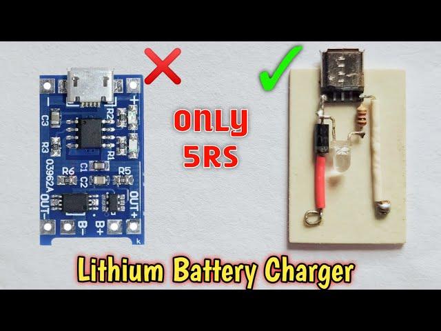 3.7v Battery Charger Circuit With Auto Cut Off || 3.7 Volt Battery Charger || 5v Battery Charger