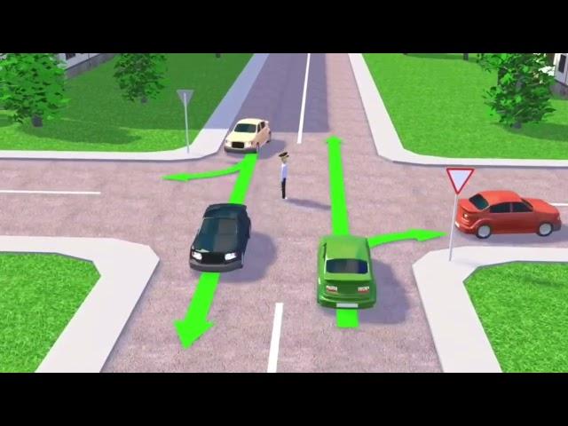 Пример онлайн урока ПДД в автошколе Greenline