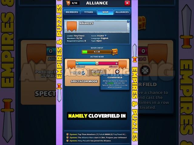  New Alliance War Rules: Clover Field (Lucky)  - Empires & Puzzles 