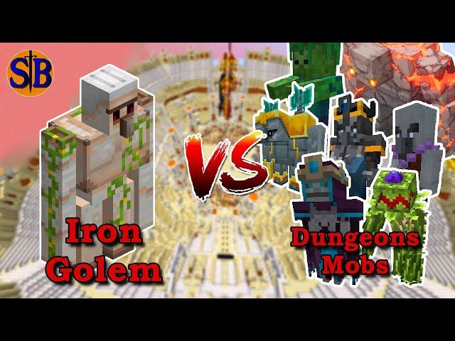 Iron Golem vs Every Dungeons mobs | Minecraft Mob Battle