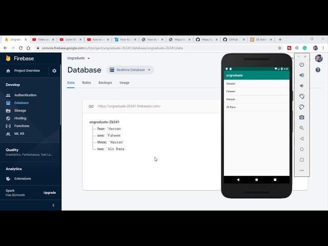 How to retrieve data from Firebase Realtime database to a Listview. Android Studio Tutorial