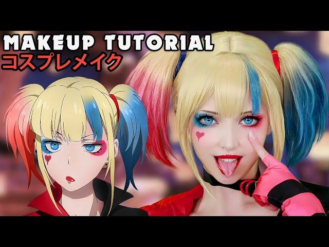  Harley Quinn Cosplay Makeup Tutorial Suicide Squad ISEKAI 異世界スーサイド・スクワッド 