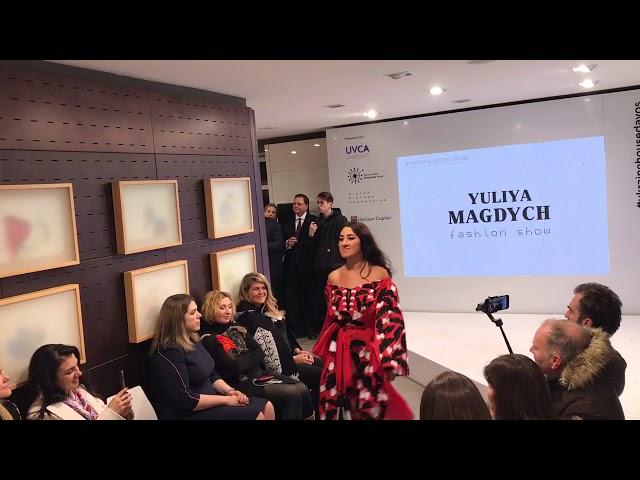 Fashion show. Yuliya Magdych. Ukrainian house. Davos 2019