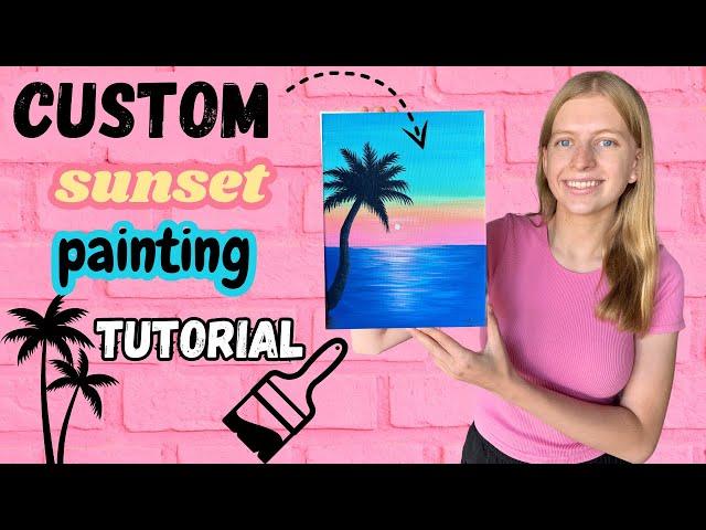 How to paint the PRETTIEST sunset!!