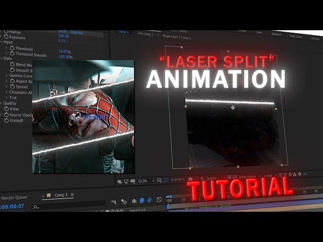 "Laser Split" Animation | After Effects Tutorial