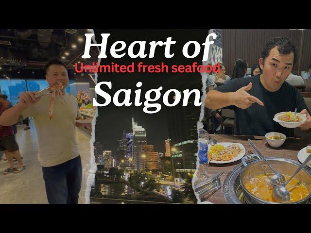 All you can eat fresh seafood, tallest building in vietnam and touring downtown Saigon Vietnam