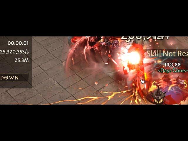 Diablo Immortal Blood Knight 500 mill DMG on Test Dummy