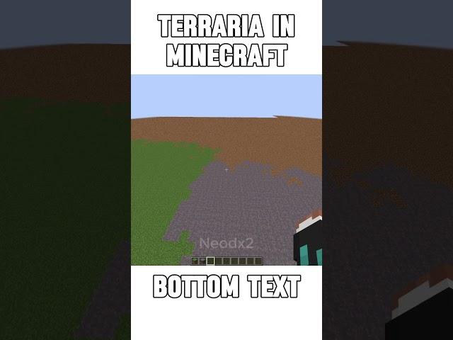 #terraria in #minecraft