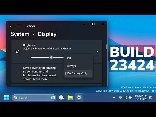 New Windows 11 Build 23424 – New Settings App Features, New Widgets Board and Fixes (Dev)