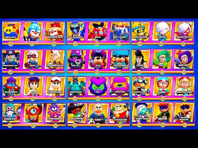 ALL FULL BRAWL PASS SEASONS 1-15 | Brawl Stars