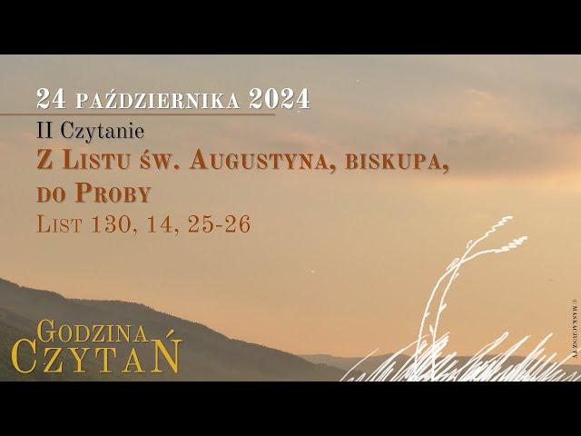 #GodzinaCzytań | II Czytanie | 24 października 2024