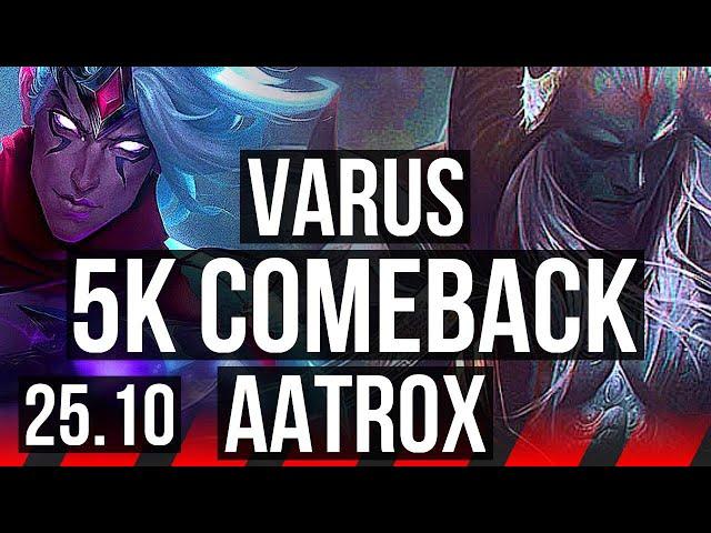 VARUS vs AATROX (TOP) | 5k comeback, 50k DMG | KR Diamond | 25.10