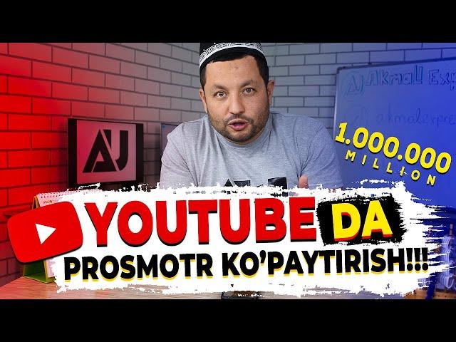 YouTubeda prosmotr ko'paytirish!  100% Ishonchli bilib oling!!!