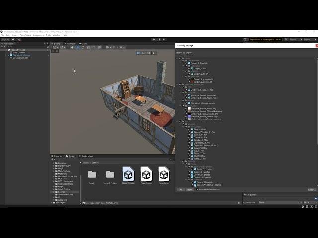 Export assets from Unity