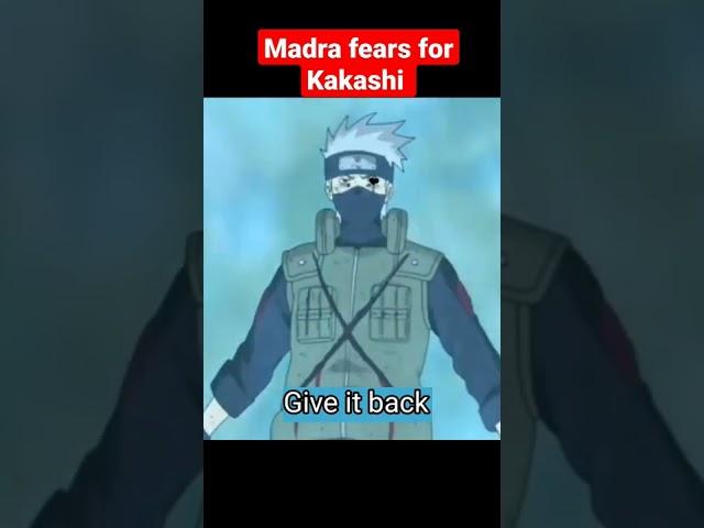 Madara returns Kakashi's Sharingan | Madara fears #naruto #shorts