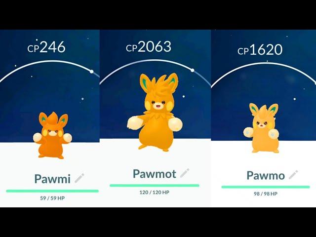 Gen 9 PAWMI evolution line in pokemon go.