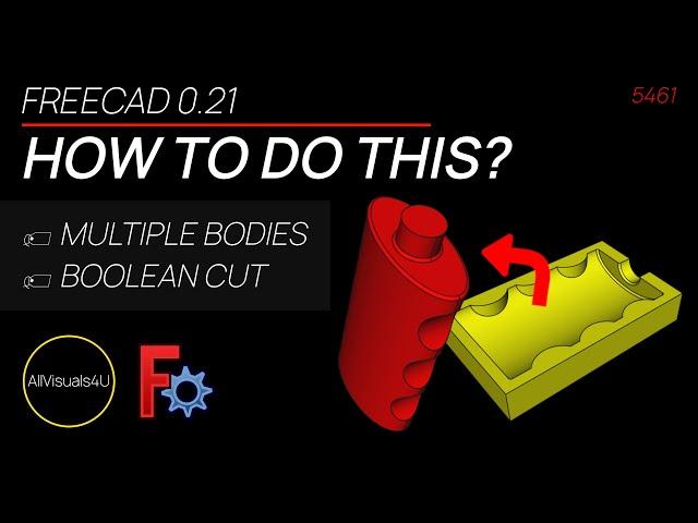 🪒 How To Do This? - FreeCAD Boolean Cut - FreeCAD Mold Design