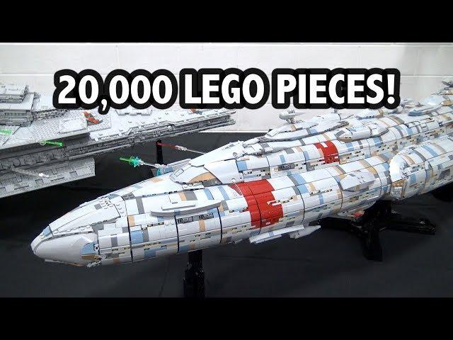 Giant LEGO Mon Calamari Cruiser with Full Interior! Custom Star Wars