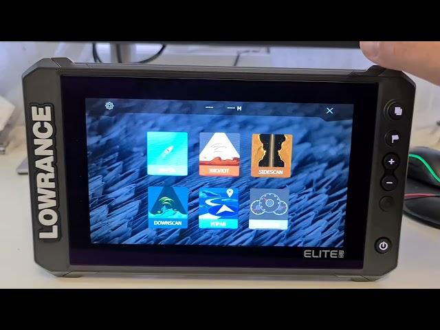 Включение и проверка эхолота Lowrance Elite FS9