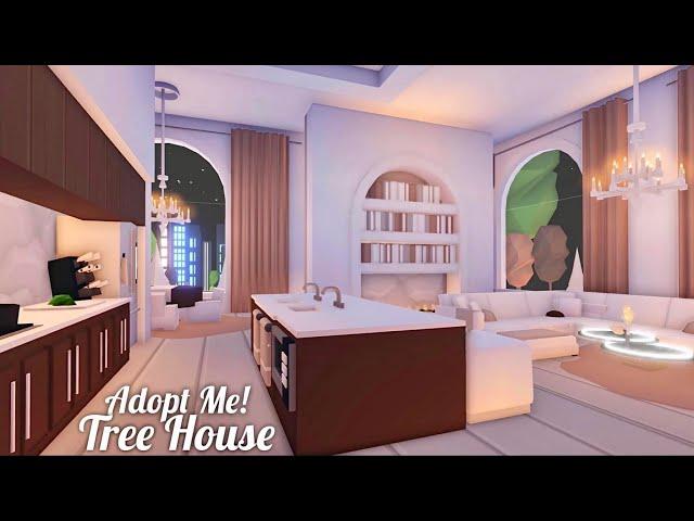 Adopt Me! Aesthetic Luxury City Tree House - Tour and Speed Build