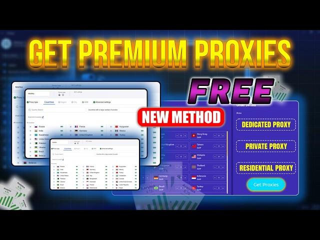 Free Residential Proxy | Get Unlimited Premium Paid Proxies for Free any country