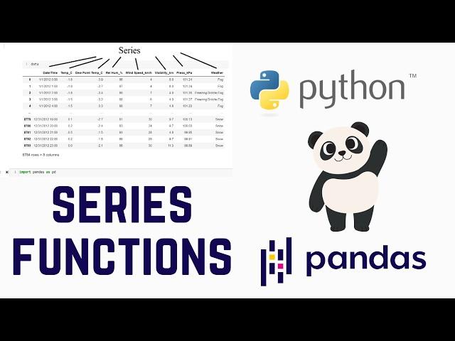 Python Pandas Tutorial - 2 || Series Attributes & Functions