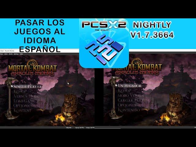 Cambiar al idioma español a los juegos en PCSX2 NIGHTLY V.1.7.3664