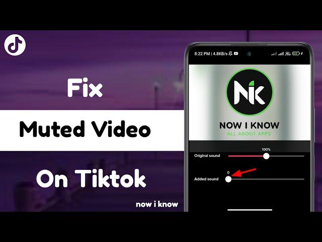 How To Fix Muted Video On Tiktok 2023